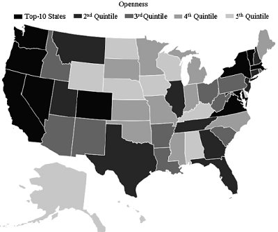 Personality map openness