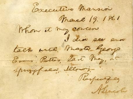 Lincoln-note