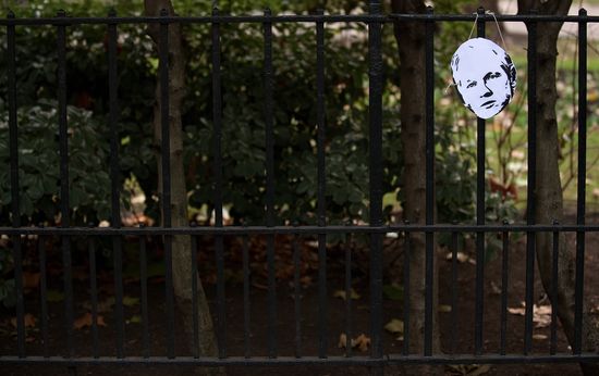 ASSANGEMASKLeonNeal:AFP:Getty