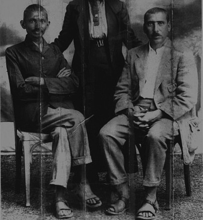 406px-Gandhi,_Sonia_Schlesin,_Hermann_Kallenbach