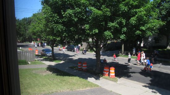 Impromptu Fourth of July Parade, Laurel Avenue, Bryn Mawr, Minneapolis, MN