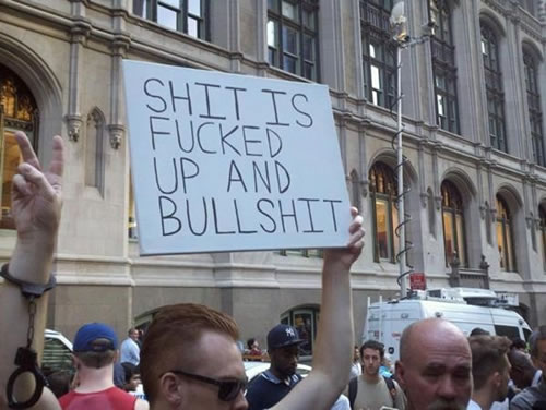 Occupy wall street sign
