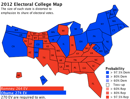 Electoral college map