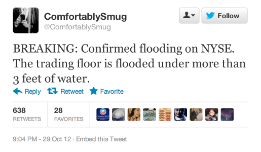 Comfortablysmug nyse tweet