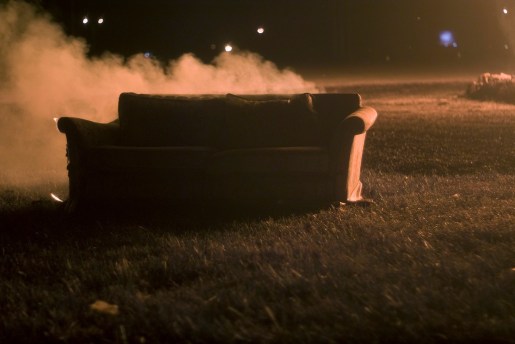 Burning couch
