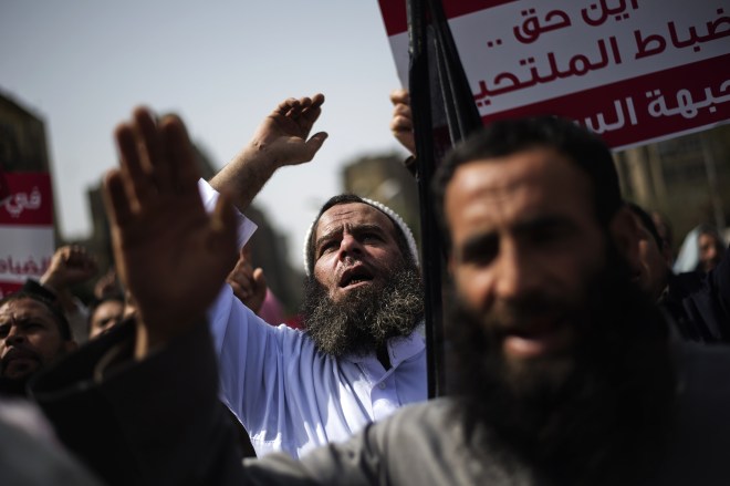 EGYPT-POLITICS-SALAFIST-POLICE-DEMO