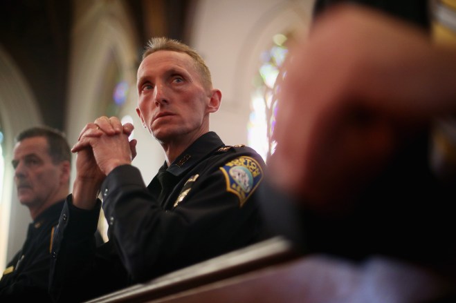 Memorials And Sunday Services Held In Honor Of Boston Bombing Victims