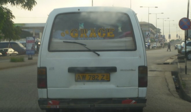 Oh Grace, please let us reach our destination in one piece!