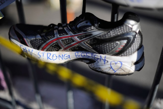 Memorials And Sunday Services Held In Honor Of Boston Marathon Bombing Victims