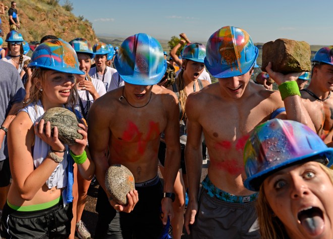 Colorado School of Mines  whitewash the M