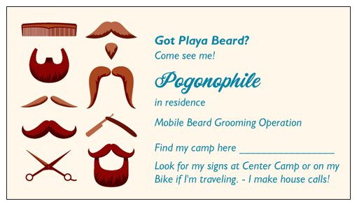 Pogonophile In Residence Card