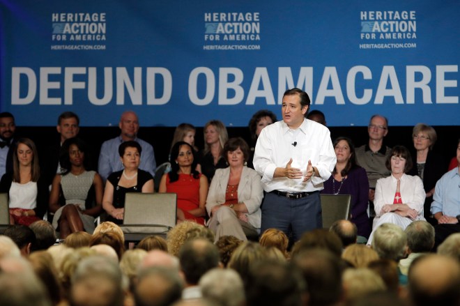Sen. Ted Cruz Speaks Before A "Defund Obamacare" Town Hall