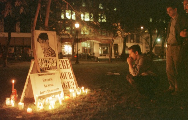 Candlelight Vigil For Slain Gay Wyoming Student Matthew Shepard