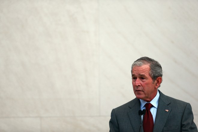 George W. Bush Speaks At Naturalization Ceremony At Bush Presidential Center