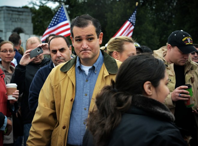 Veterans, their families and supporters hold a rally at the WWII Memorial to protest its' closing, in Washington, DC.