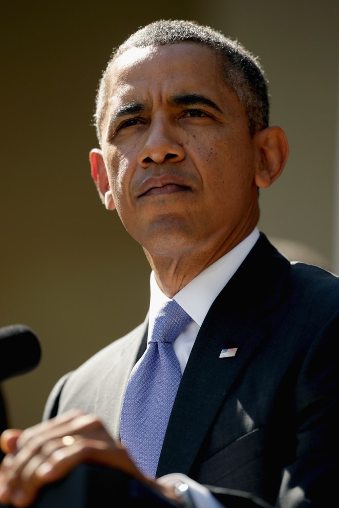 President Obama Speaks On The Government Shutdown In The Rose Garden