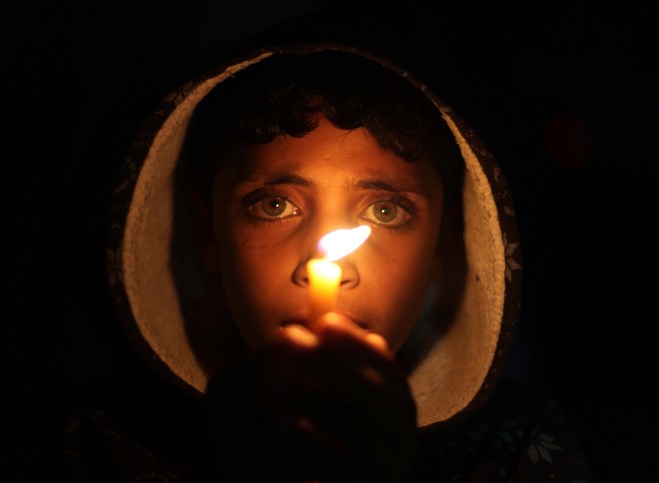 Protest in Gaza against power cuts
