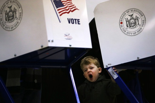 New York City Mayoral Candidate Bill De Blasio Casts His Vote