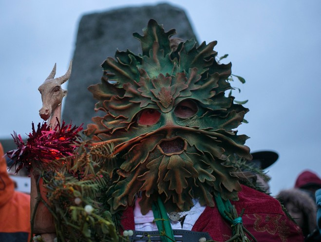 Druids Celebrate Winter Solstice At Stonehenge