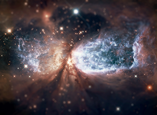 Hubble view of star-forming region S106