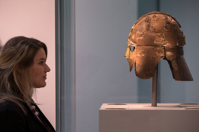 Sutton Hoo Treasure Displayed At The British Museum