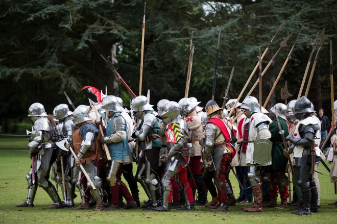 Re-enactors Take Part in St George's Festival at English Heritage's Wrest Park Estate