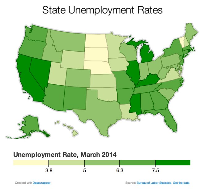 State-Umployment-March-2014