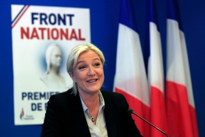 French Far-right Front National (FN) Party President Marine Le Pen Gives A Press Conference The European Elections