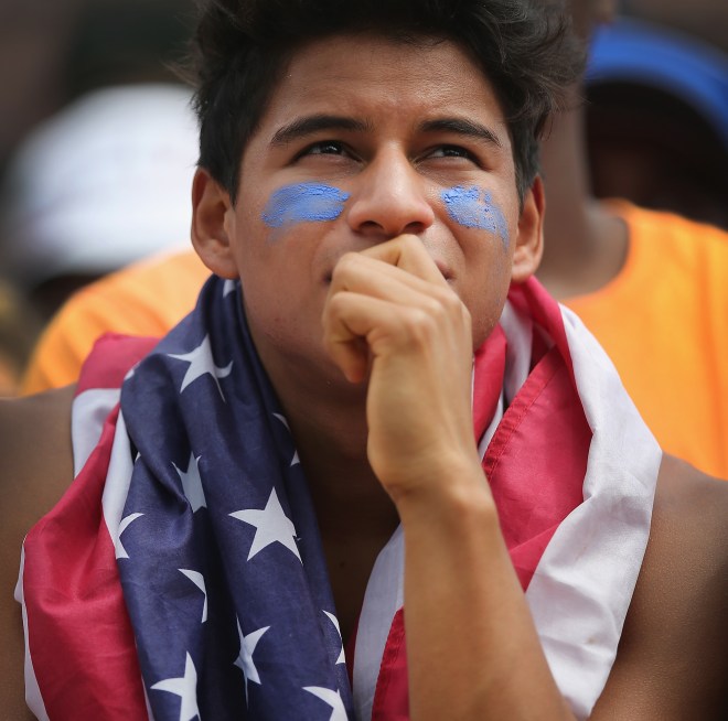Soccer Fans Gather To Watch US v Germany World Cup Match