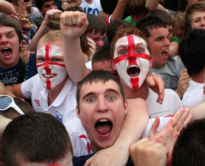 Fans Hold Their Breath For An England Victory In The World Cup