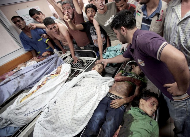 10 children killed by strike on Gaza park
