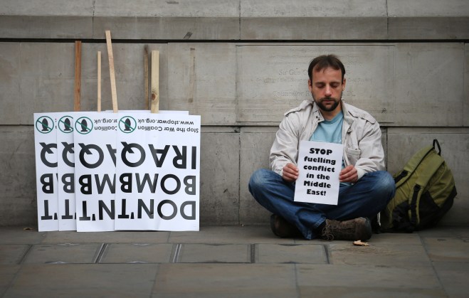 Anti-War Demonstration Outside Downing Street