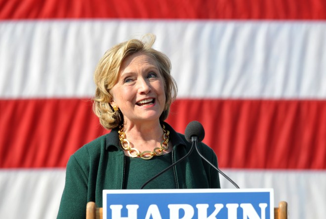 Hillary Clinton Attends Annual Tom Harkin Steak Fry In Iowa