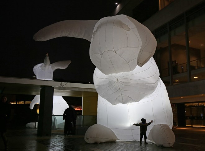 The Southbank Launch Their Winter Festival with Five Giant Illuminated Rabbits